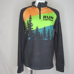 Run The PNW Black 1/2 Zip Sweatshirt Women's XL XLarge